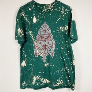 Custom Bleached Oklahoma Arrowhead Travel Tee